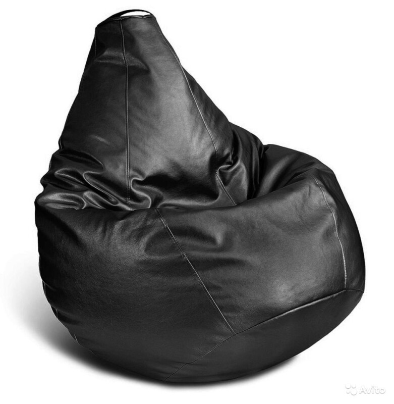 Кресло-мешок "Черная кожа"